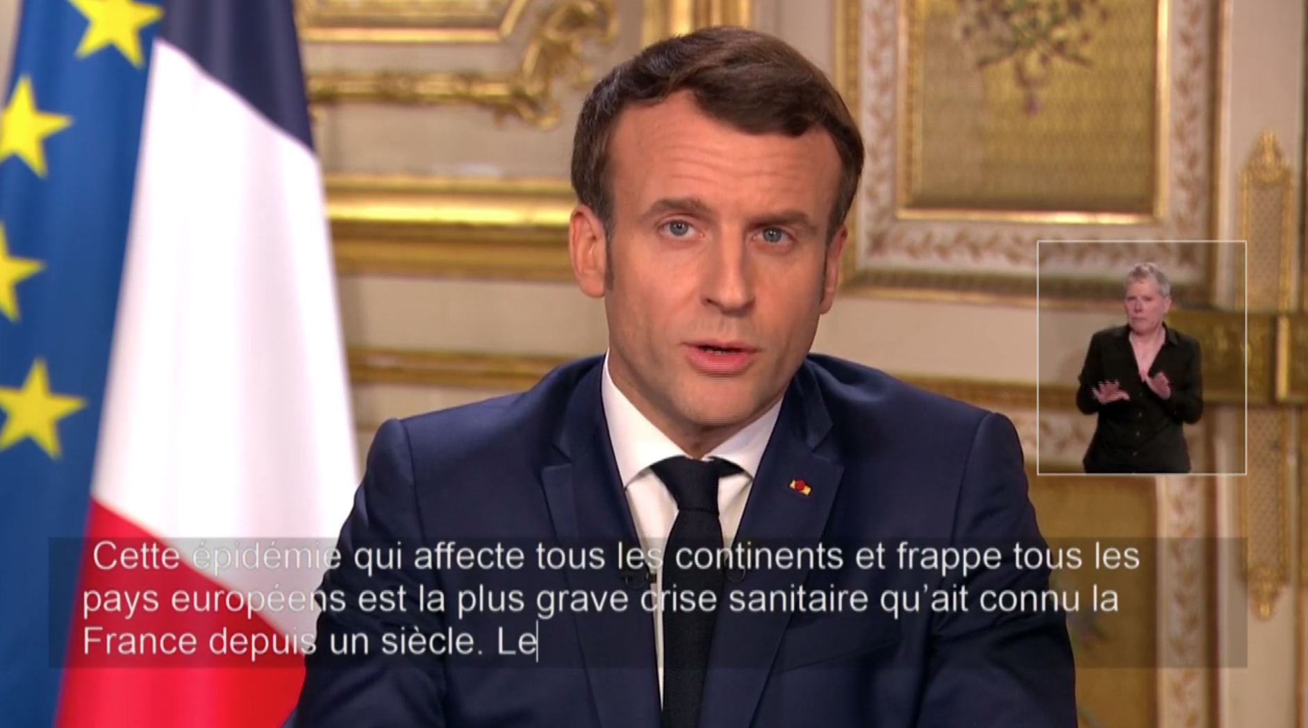 Sous-titrage de l'allocution présidentielle